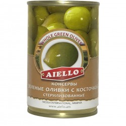 Оливки зеленые с косточкой
