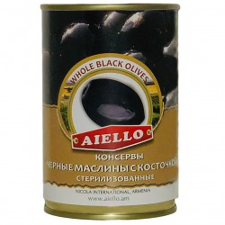 Маслины черные с косточкой