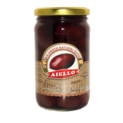 Оливки натуральные (красные) Kalamata
